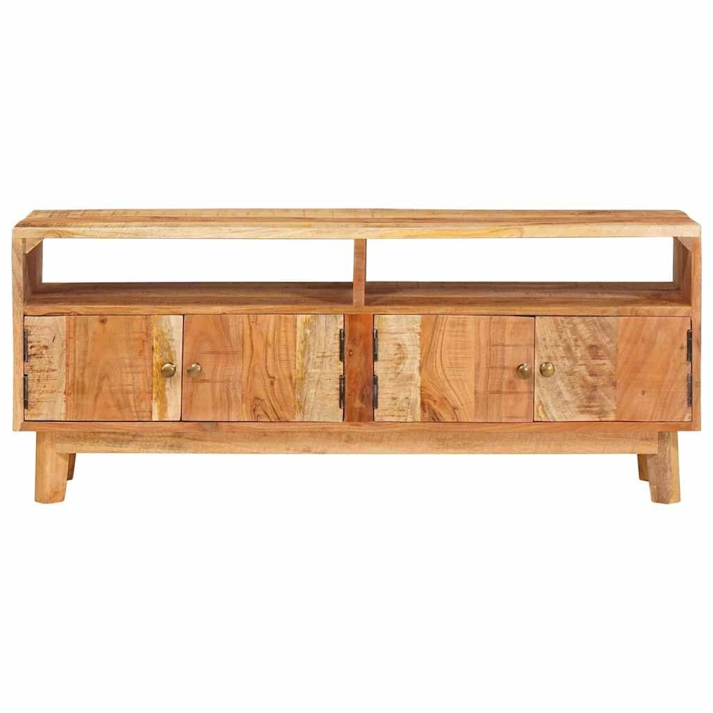 Mobiletto portaoggetti moderno e compatto rettangolare 110 x 30 x 45 cm ampio spazio di archiviazione legno di mango marrone 02_0058089