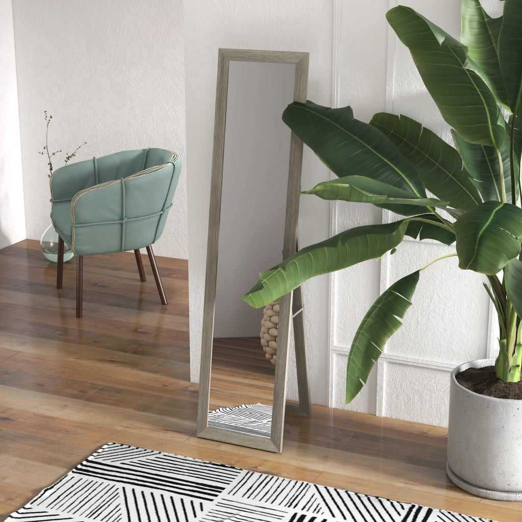 Specchio a Pieno Corpo ¨C zephmum ¨C Grigio Legno 37x157 cm
