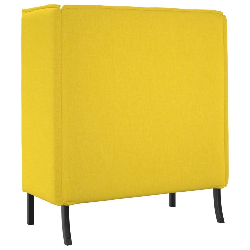 Divano Alto Schienale Giallo Chiaro 109x56x121 cm Tessuto