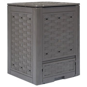 Compostiera Giardino Marrone 60x60x83 cm 300 L Rattan Plastica cod mxl 49414