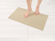 Matrice antiscivolo in cotone 100%, 43x61 cm, per bagno e toilette, assorbente, veloce asciugatura, lavabile, beige