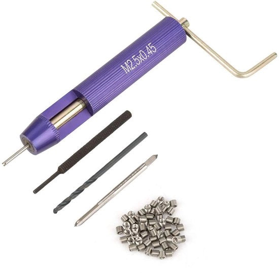 Kit di Riparazione per Cavi 50 pezzi - Inserti in Acciaio Inossidabile - Set di Strumenti Combinati - Riparazione di Cavi Danni - Connessione Migliorata - Resistenza al Contatto Incrementata - Attacco Cavi