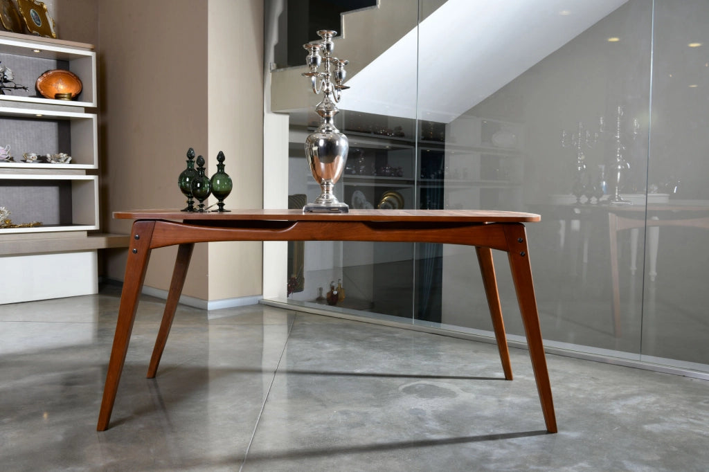 Pretoro, Tavolo Fisso 6 Posti, 160x80x75h cm Marrone Noce