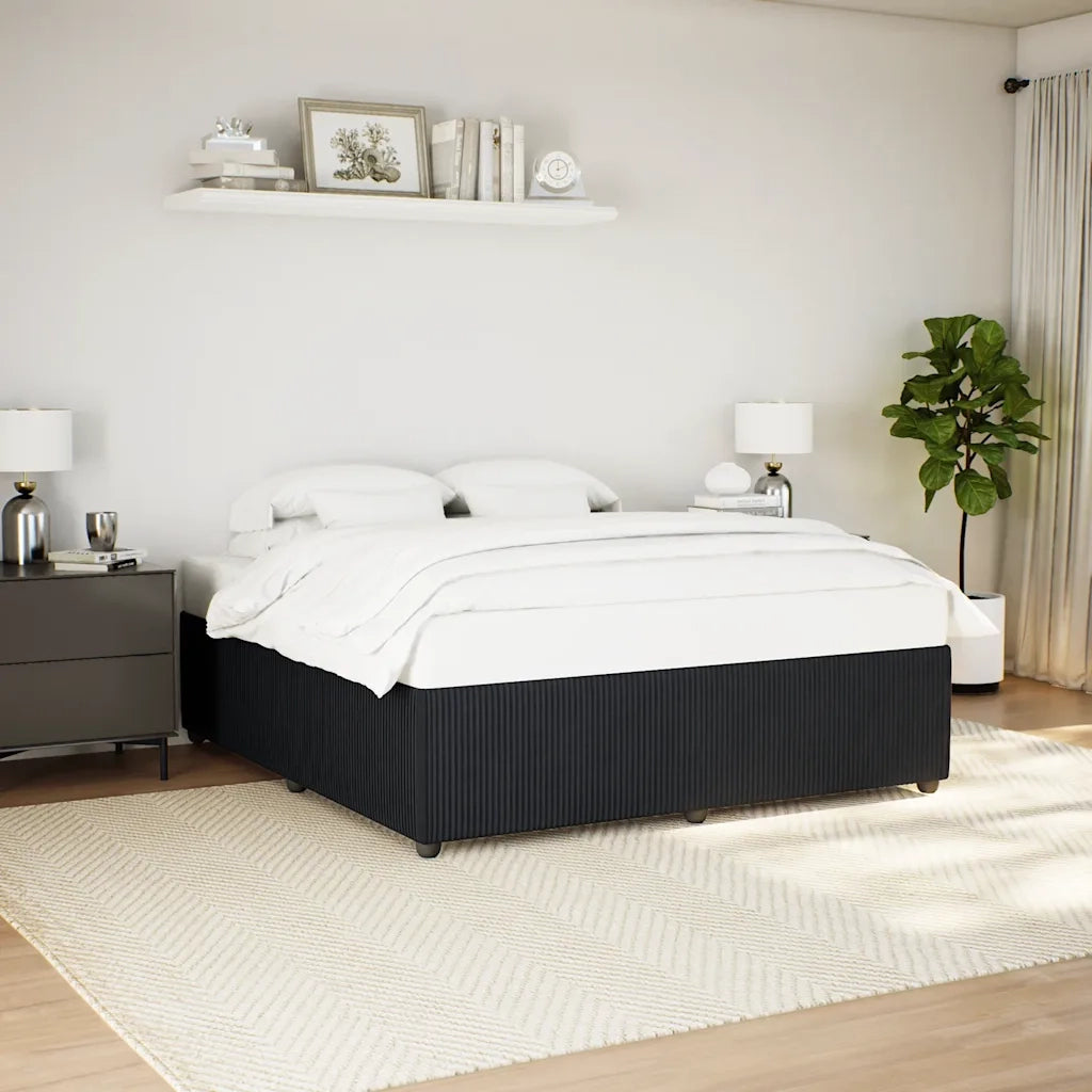 Giroletto senza Materasso Nero 180x200 cm in Velluto 3285026
