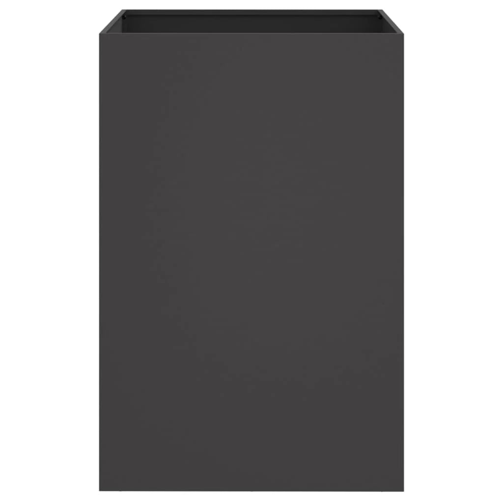 Fioriera rialzata per piante fiori terrazza giardino 52 x 48 x 75 cm acciaio nero 02_0037685