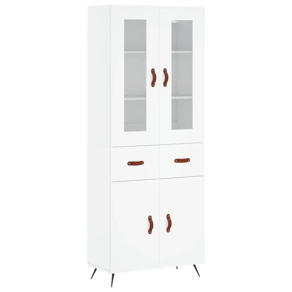 Buffet credenza cassettiera mobiletto mobile contenitore organizer cucina soggiorno salotto alto 69,5 x 34 x 180 cm legno ingegnerizzato bianco 02_0032634
