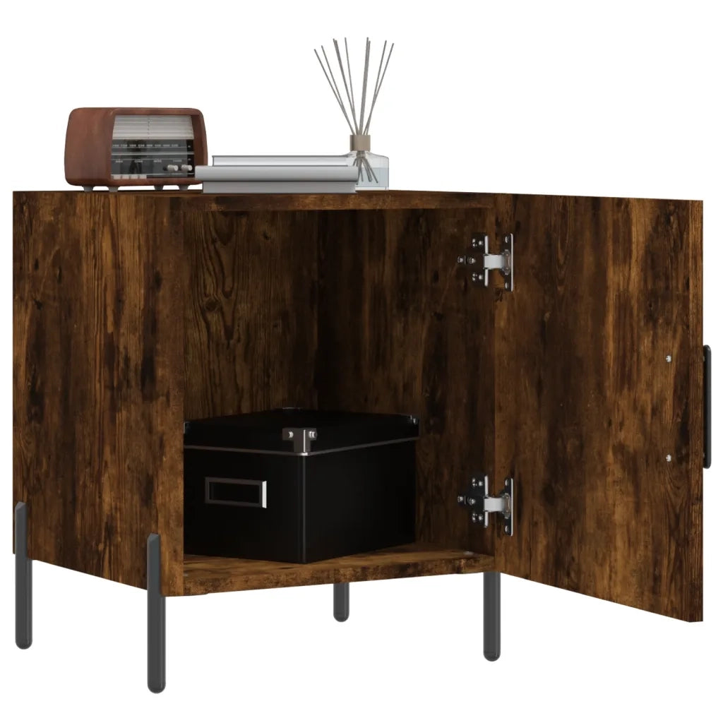 Comodini 2 pz Rovere Fumo 40x40x50 cm in Legno Multistratocod mxl 104477