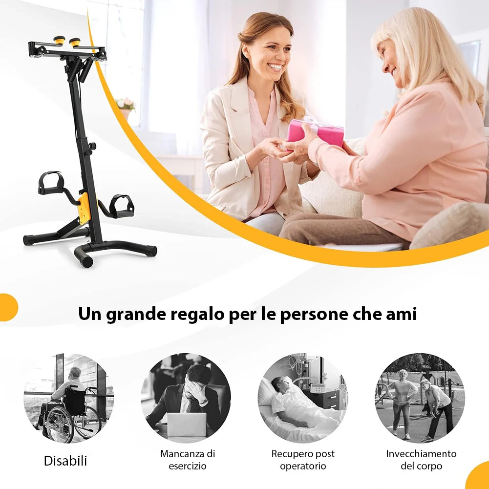 Pedaliera Allenamento Braccia Gambe Cyclette Fitness Riabilitazione Anziani