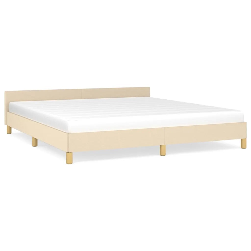 Giroletto senza Materasso Crema 180x200 cm in Tessuto