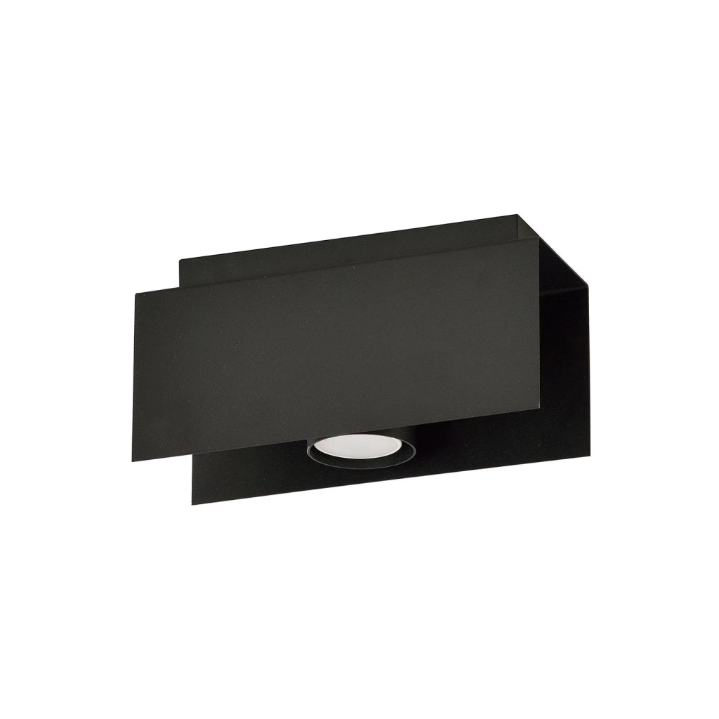 Plafoniera Moderna 1 Luce Persico In Acciaio Nero