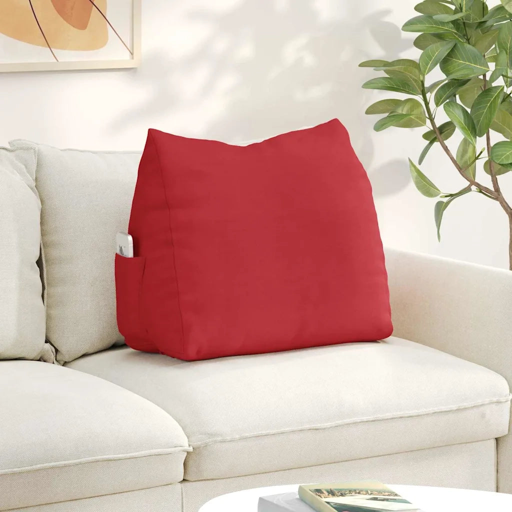Cuscino per Schiena Rosso 60 x 20 x 50 cm Tessuto 42015043
