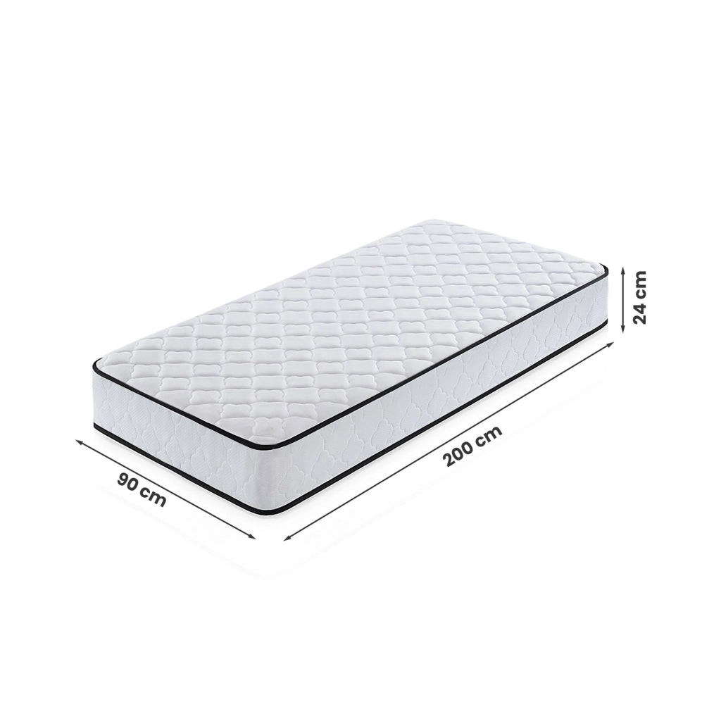 Materasso a molle insacchettate 7 zone con coprimaterasso incluso durezza H3 90x200 cm