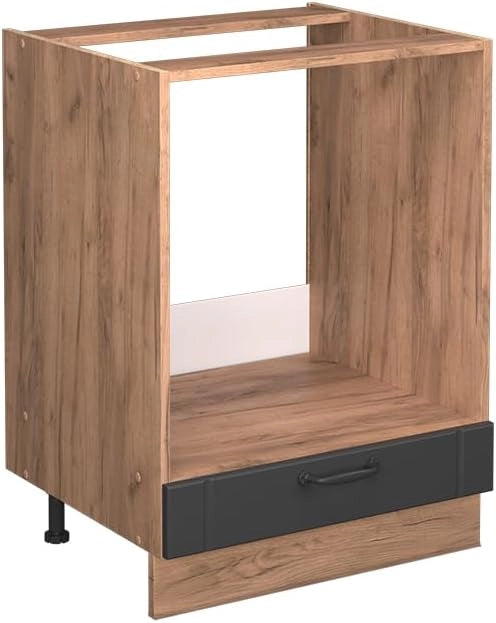 Mobile ad angolo cucina Fame-Line, Antracite lucido, 80.5 cm, PL Rovere, per la combinazione con altri moduli della serie Fame-Line