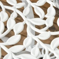 Set da Giardino 3 Pezzi in Alluminio Bianco, 2 Sedie da Esterno 45x42x85.5 cm e Tavolino Rotondo Ø61x66.5 cm