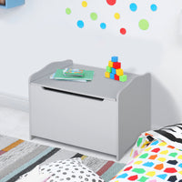 Cassapanca Baule Portagiochi 60x40x48 cm in MDF Grigio