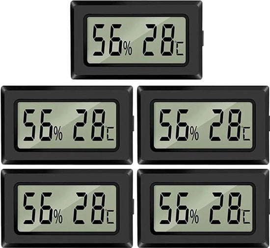 5 termometri digitali mini e igrometri adatti per serre/automobili/case/uffici