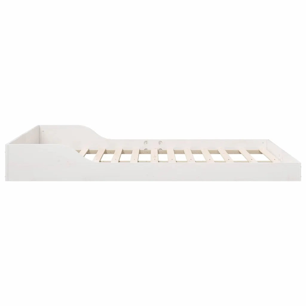 Struttura del letto Bianco 135 x 190 cm Pino massello