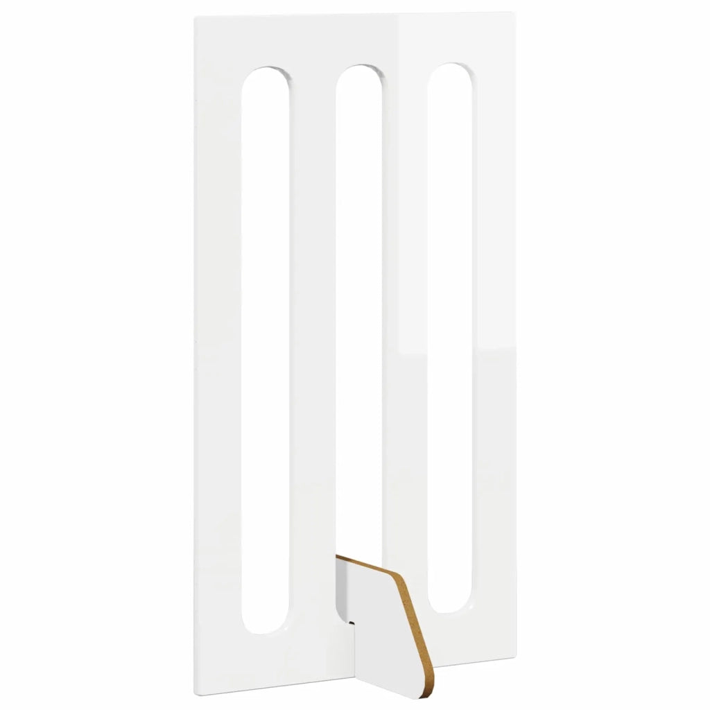Recinto pieghevole per animali 4 pcs Bianco Lucido 8005980