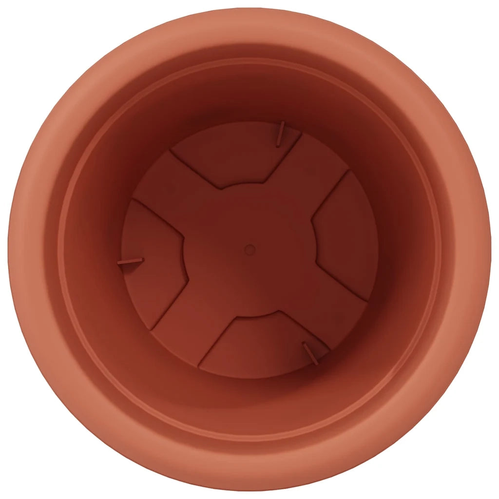 Vaso Rotondo per Fiori 24 pcs Rosso Mattone Ø 26 x 21.5 cm 42020291