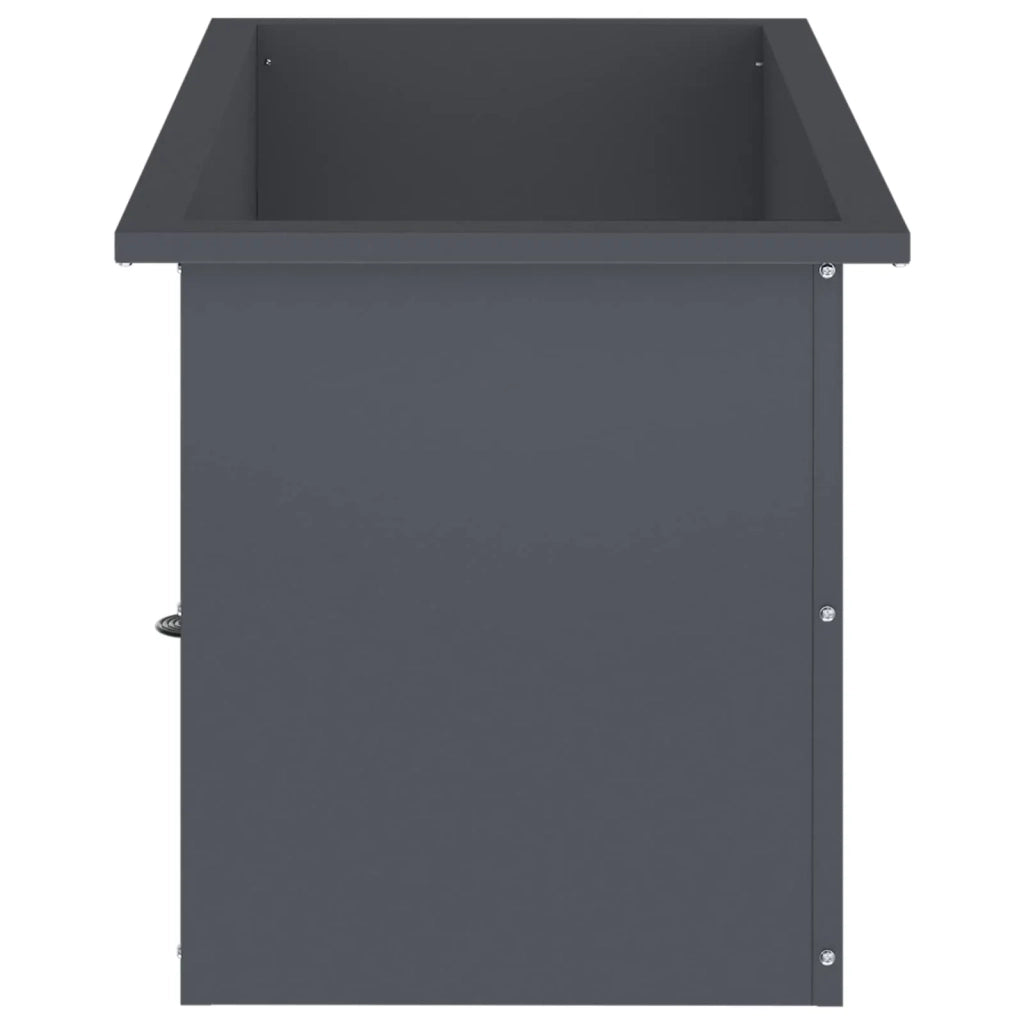 Fioriera da giardino con LED Antracite 40 x 80 x 40 cm Acciaio 8008158