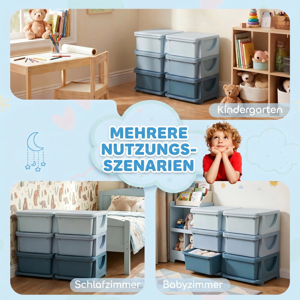 Cassettiera per bambini ¨C Minimal ¨C 3 cassetti, blu