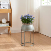 Stand Portapiante Assen 38 x 23,5 cm Metallo Grigio scuro [en.casa]
