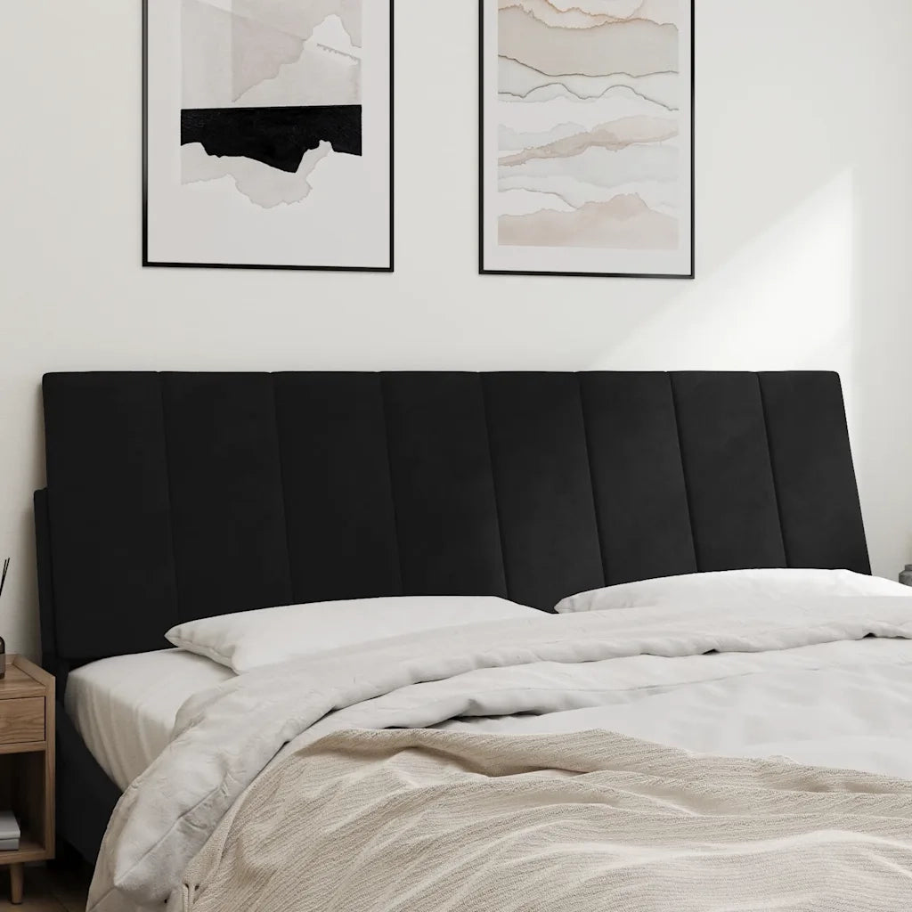 Cuscino Testiera Hanko Nero 160 cm in Velluto CFW6935492
