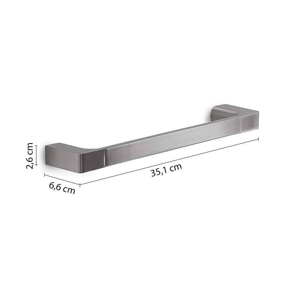 Portasalviette a muro 35 cm Gedy in ottone spazzolato | Pirenei