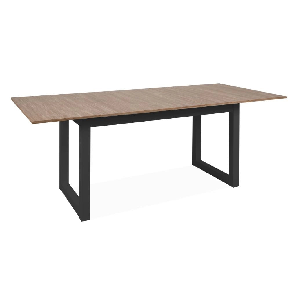 Tavolo allungabile Austin80A piano color legno e gambe antracite 160x90x75