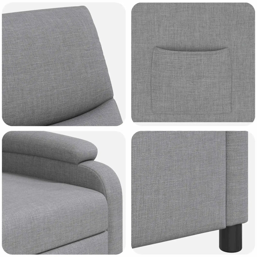Divano Sedia-Poltrona reclinabile Grigio Chiaro Tessuto 949940
