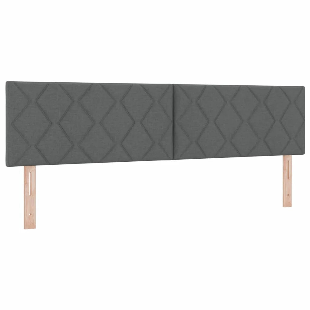 Letto a Sorgente LED Grigio scuro 180 x 200 cm Tessuto 3342535