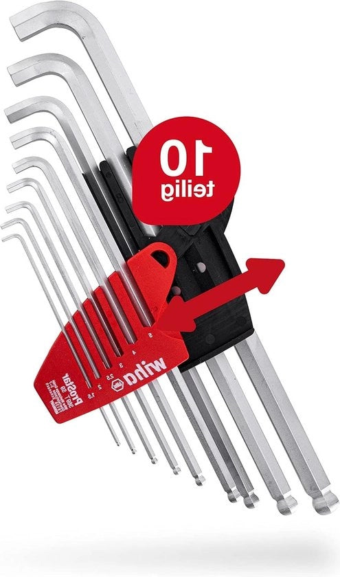 Lavetti Allen in supporto - testa sferica - braccio corto - finitura opaca - 10 pezzi