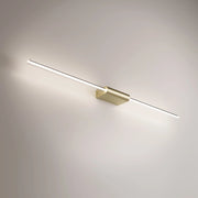 Brilliant Lampada da Parete e Soffitto in Alluminio Finitura Oro, Design Lineare e Compatto con Diffusore in Policarbonato, Efficienza LED 9W, 87.2cm