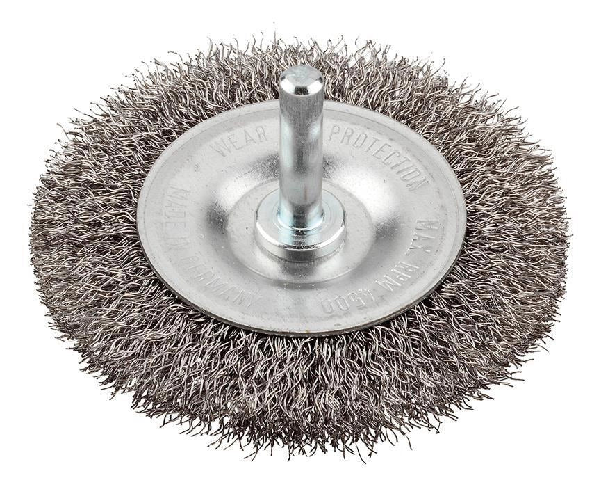 KWB 607430 Spazzola a Disco Filo Acciaio HSS 10 cm Attacco 6 mm per Metallo e Pietra