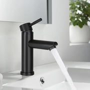 ZMH Rubinetto Lavabo Nero Miscelatore Monocomando Acciaio Inossidabile
