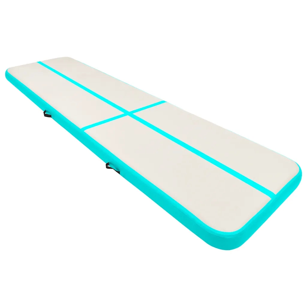 Tappetino Ginnastica Gonfiabile e Pompa 700x100x20cm PVC Verde 92690