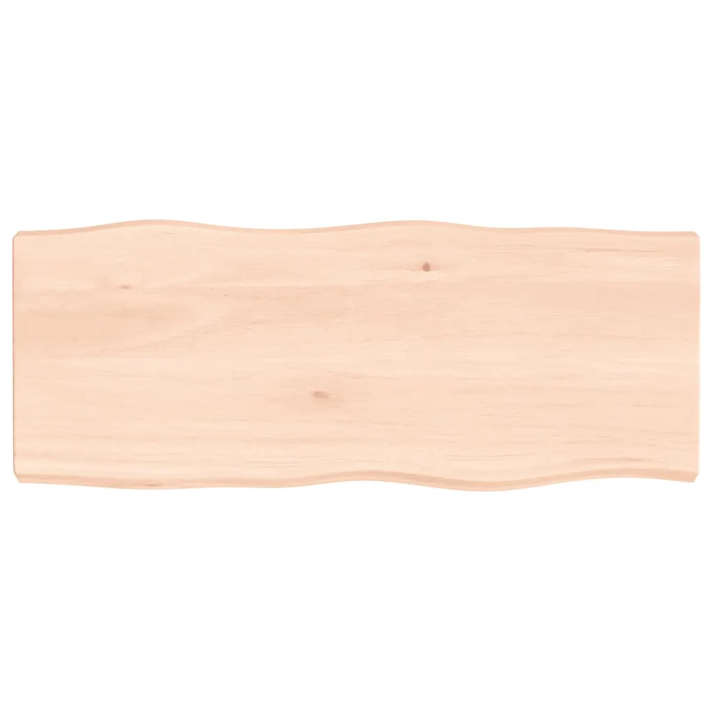 Piano per Tavolo 100x40x(2-6) cm Rovere Non Trattato Bordi Vivi 363883