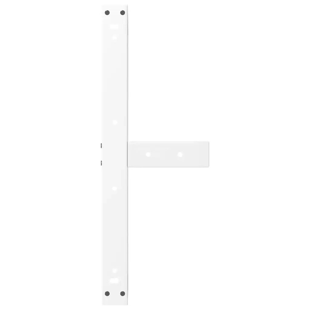Gambe per Tavolino da Caff¨¨ a Forma di T 2 pz-Set di 2 Gamba per Tavolo Bianche 70x25x(30-31) cm Acciaio