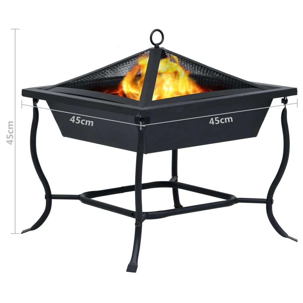 Caminetto 45 x 45 x 45 cm acciaio nero 02_0005906