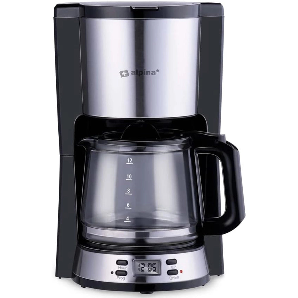 Macchina da Caffè con Filtro Caffettiera 1000 W Caraffa da 1,5 Litri 12 Tazzine