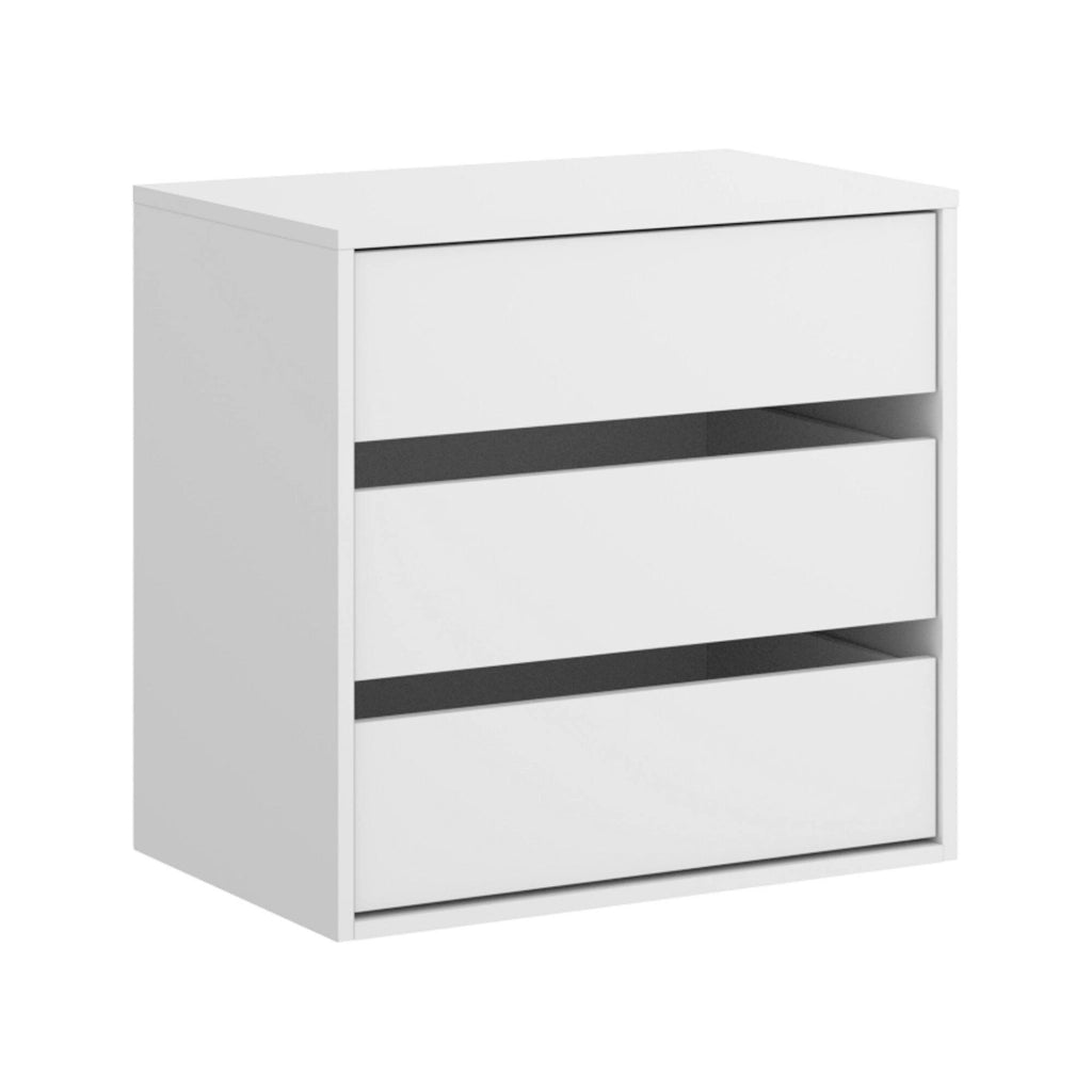 Cassettiera Ackerman, Settimanale per interno armadio, ComÒ² per camera da letto con 3 cassetti, 60x40h60 cm, Bianco