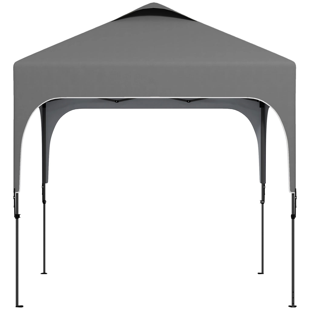 Gazebo da giardino pieghevole ¨C Zephmum ¨C Grigio 2.5x2.5m tessuto Oxford anti-UV