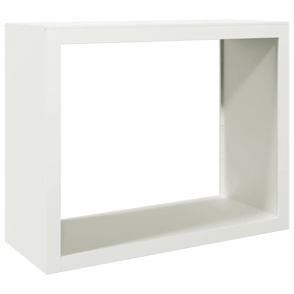 Portalegna 100 x 40 x 80 cm acciaio bianco 02_0043699