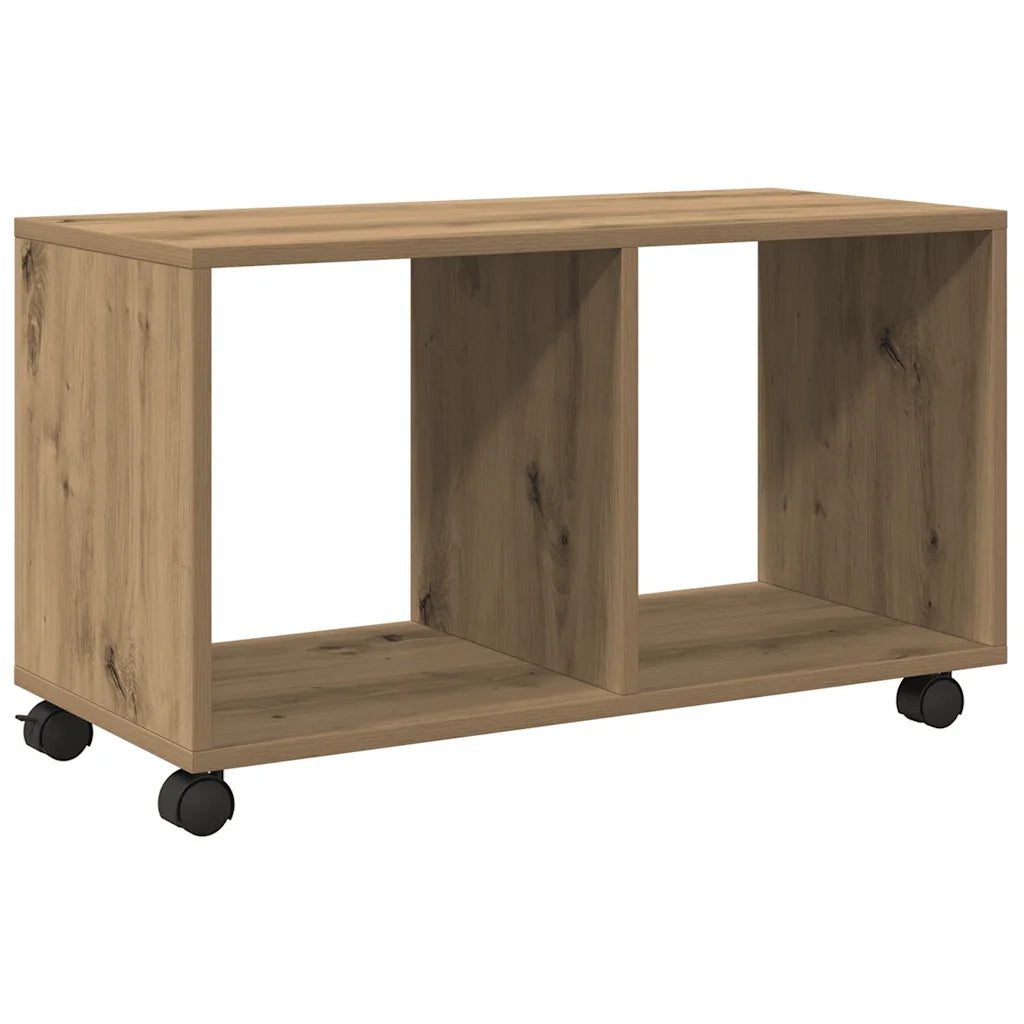 vidaXL Mobiletto con Ruote Rovere Artigianale 72x33x42,5 cm Truciolato
