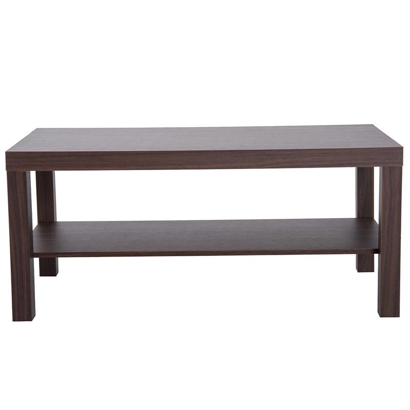 TAVOLINO BASSO IN LEGNO DA SOGGIORNO, NOCE, 90X45X40.5CM