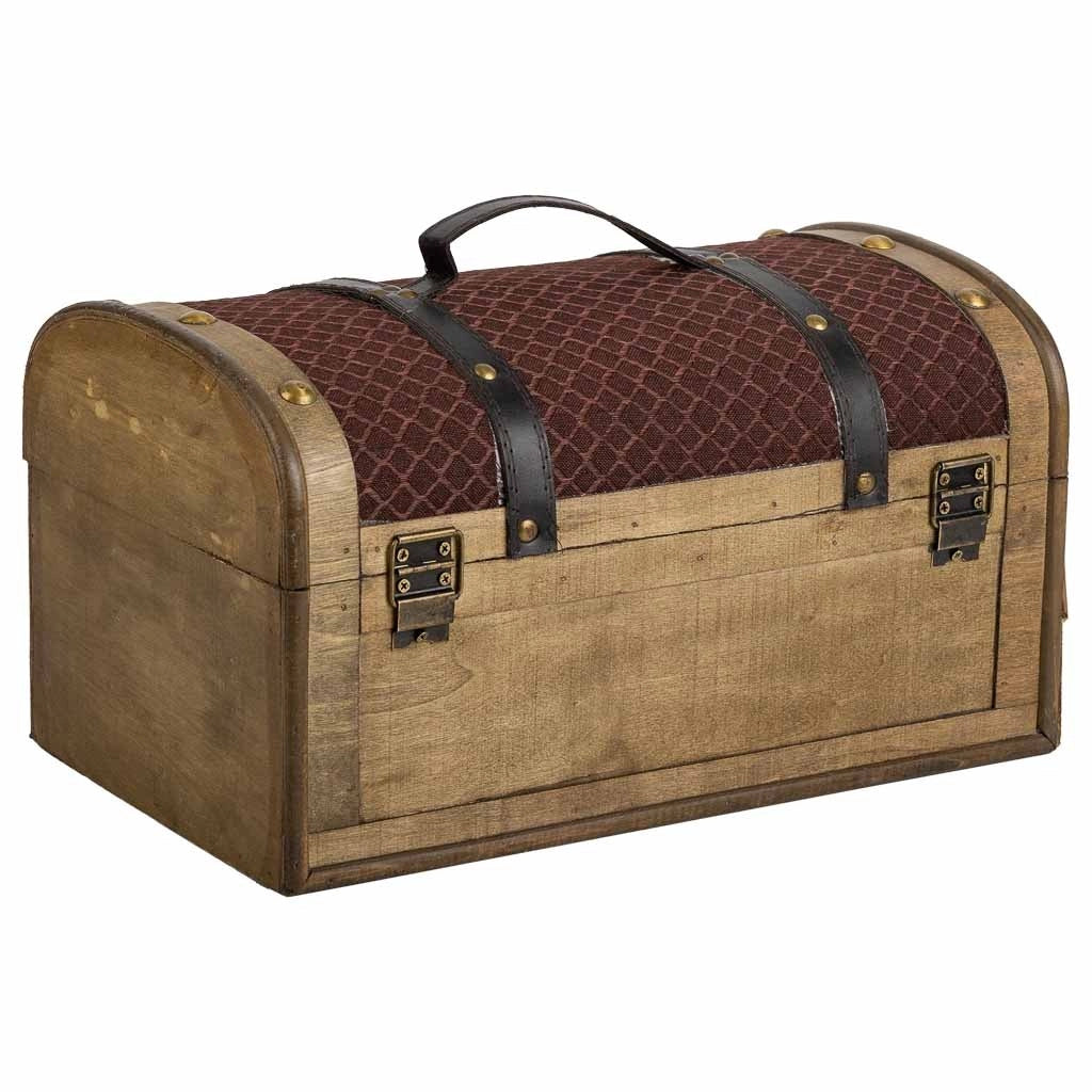 Baule in legno marrone 35x21x19h