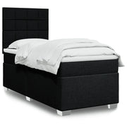 Giroletto a Molle con Materasso Nero 100x200 cm in Tessuto 3290401