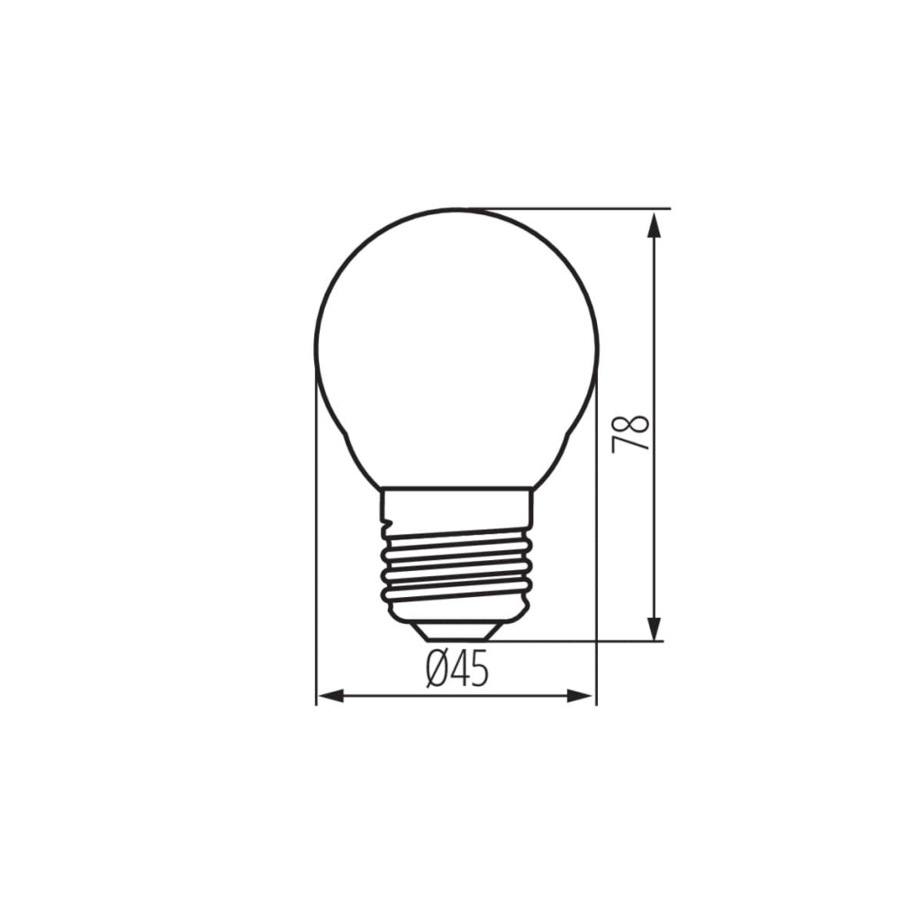 Lampadina LED Filament E27 4,5W 470lm 2700K Kanlux