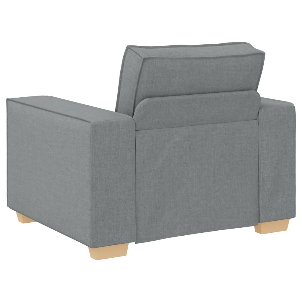 Poltrona | Sedia Relax Divano Grigio Chiaro 100x78x84 cm Tessuto