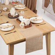 Tavolo da pranzo in juta naturale - decorativo - festivo 30 cm 23 m lungo - tovagliato rustico indiano.